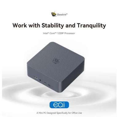 Mini PC Beelink EQi12 Intel Core i3 1220P 16GB/512GB SSD NVMe Dual LAN WiFi6 HDMI Windows 11 Pro