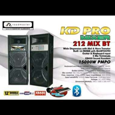 Speaker Aktif Roadmaster KD-PRO212MIXBT | KD-PRO212 MIX USB BT KDPRO