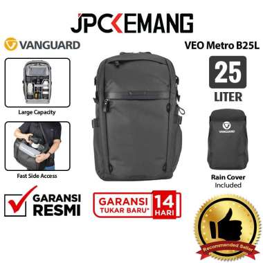 JPC KEMANG Vanguard VEO Metro B25L Camera Backpack 25 Liter Tas Kamera Ransel 25L GARANSI RESMI
