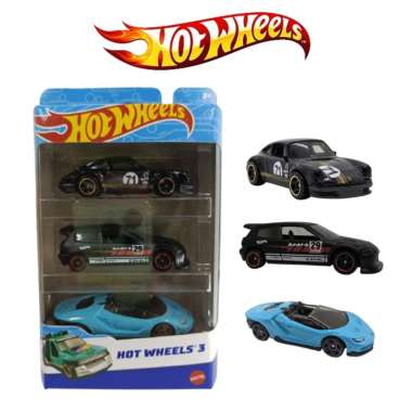 Hot Wheels Giftpack Gift Pack Isi 3Pcs Civic Porsche 911 Lamborghini