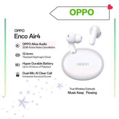 OPPO ENCO AIR 4 GARANSI RESMI ORIGINAL BISA KREDIVO