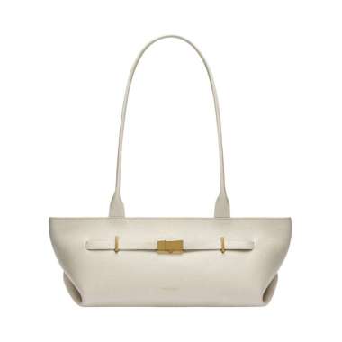 DeMellier The New York Small Shoulder Bag Grained Off-White White