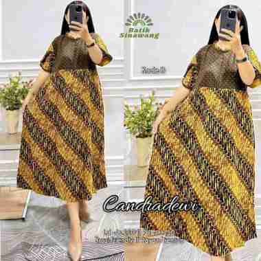 Daster Batik Klok/Payung Candradewi Sogan Semerbak Bahan Rayon Candradewi-B