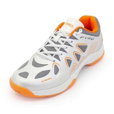YONEX Badminton Shoes PYRO 44 WHITE ORANGE