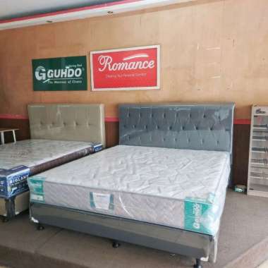 SET KING SIZE Divan + Headboard + Kasur - GUHDO Springbed 180 - Ranjang - Tempat Tidur - BONUS Banta