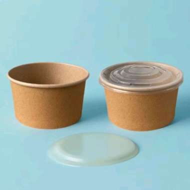 Paper Bowl Kraft +tutup 500ml(25pcs/pack)