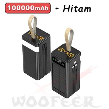 WOOFEER Power Bank Tenaga Surya Powerbank Solar Panel Powerbank 80000mah Powerbank Genset 100000mAh 