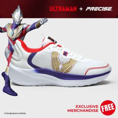 Precise Ultraman Trigger Sepatu Sneakers Pria - White/Red/Blue 40