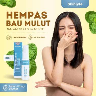 Skinlyfe - Mouthspray Penghilang Bau Mulut Pemutih Gigi Penghilang Plak Karang Gigi Spray Mulut Bau 