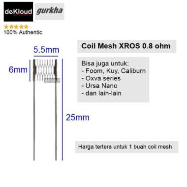 Authentic Gurkha RBK COIL SATUAN / ECERAN | Mesh & Spiral Coil | Semua Ukuran | 0.2 0.3 0.4 0.6 0.8 