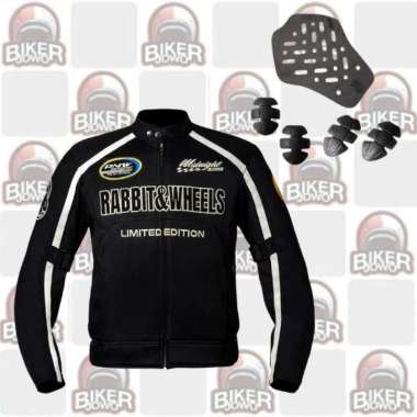 Jaket Rabbit And Wheels Midnight 2025 Bikers Jacket Hits Bapak Jokowi Trend PROTECTION M