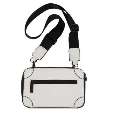 Tas Selempang Cowok Kulit PU Tas Pria Kecil Tas Jalan Sling Bag TP-2069 White