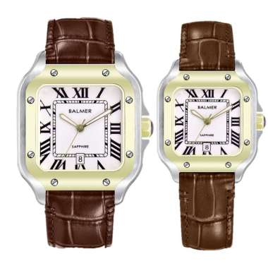 JAM COUPLE BALMER KOTAK /JAM PASANGAN BALMER SAPPHIRE ORIGINAL BALMER B.8206 BALMER 8206 BALMER B 82