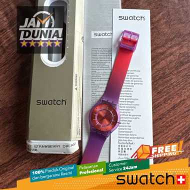 JAM TANGAN WANITA SWATCH ORIGINAL RESIN PURPLE SKIN SWATCH SS08V108 SWATCH SS08V 108 JAM WANITA NG