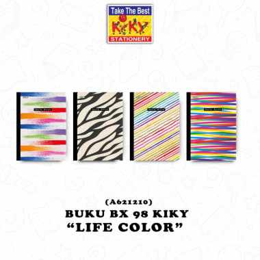 KIKY Buku Tulis BX 98 Lembar - 5 Buku / Motif Random