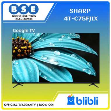 LED Tv Sharp 75 Inci 4T-C75FJ1X Google TV 4K UHD Sharp C75FJ1X 75 Inci