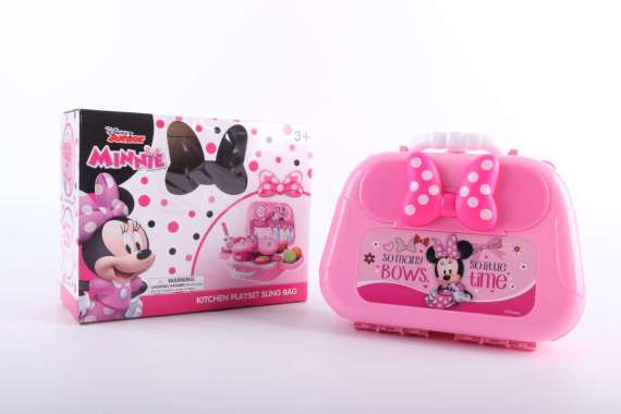 Okiedog Kitchen Toy Hand-Carry Box - Mainan Tas Peralatan Dapur Anak Minnie Mouse Pink - B