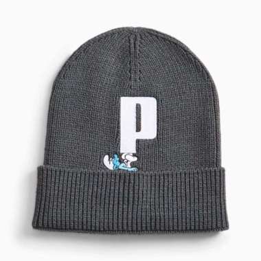 PUMA Topi Kupluk X The Smurfs Beanie Dark Coal 024928 01 Adult