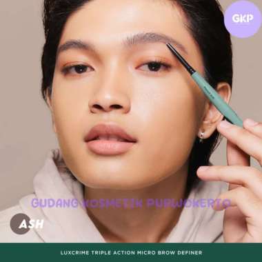 Luxcrime Triple Action Micro Brow Definer - Pensil Alis Ash