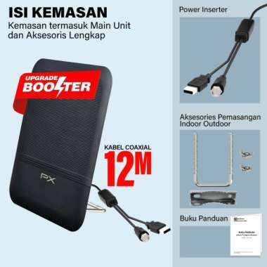 PX ATD-5000 Antena TV Digital Indoor Outdoor Booster Antena TV Digital STB TV Digital Tabung Antena 