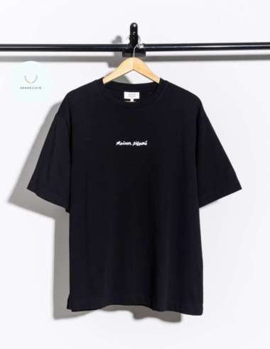 Maison Kitsune Logo handwriting oversized tshirt Black XL