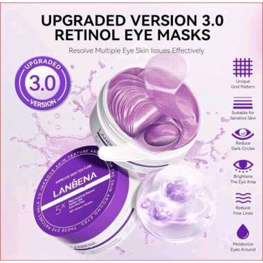 Lanbena Eye Patches Anti Wrinkle - Lanbena Eye Mask - Masker Mata Lanbena Anti Aging Retinol