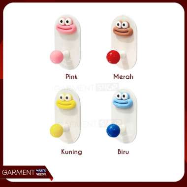 Gantungan Baju Tas Karakter Motif Lucu Kait Pakaian Tempel Dinding Unik Multifungsi Estetik RANDOM M