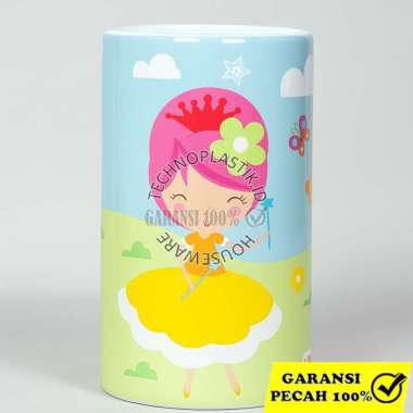 TECHNOPLAST Coin Bank / Celengan Plastik Anak 100 X 175 Mm PRINCESS WISHES Cocok Souvenir PRINCES KU