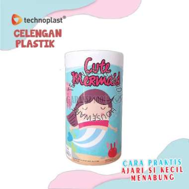 TECHNOPLAST Coin Bank / Celengan Plastik Anak 100 X 175 Mm PRINCESS WISHES Cocok Souvenir MERMAID CU