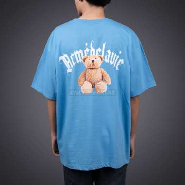 ADLV GOLD CHAIN BEAR DOLL BLUE TEE 02