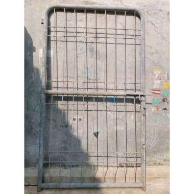 Pintu pagar BRC Original swing tunggal T 175 x L 100 cm hot dip galvanis Lengkap