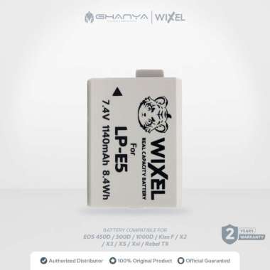 WIXEL Baterai Kamera LP-E5 for Canon EOS 450D / 500D / 1000D / Kiss F X2 / X3 / XS / Xsi / Rebel T1i