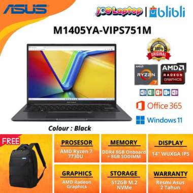 Asus M1405YA-VIPS751M Black Ryzen 7 7730U Win11 OHS