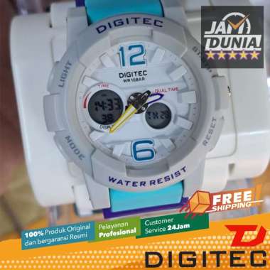 JAM TANGAN WANITA ANALOG DIGITAL DIGITEC ORIGINAL BLUE GREY DIGITEC BDA-4073T GBL DIGITEC BDA 4073 D
