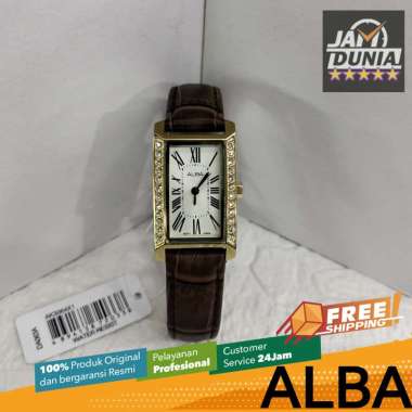 JAM TANGAN WANITA ALBA ANALOG ORIGINAL JAM ALBA KULIT ALBA AK3064 AK30 ALBA AK3064X1 JAM ALBA BROWN