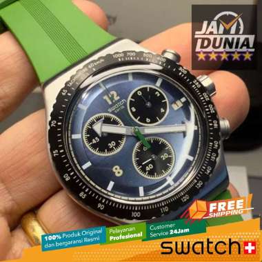 JAM TANGAN PRIA SWATCH ORIGINAL KARET GREEN SWATCH YVS531 SWATCH YVS 531 JAM PRIA NG IRONY SWATCH OR