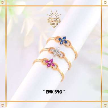CINCIN WANITA TERBARU MODEL BUNGA PERMATA EMAS ASLI EMAS MUDA KADAR 8K (375) CINCIN WANITA MODEL PER