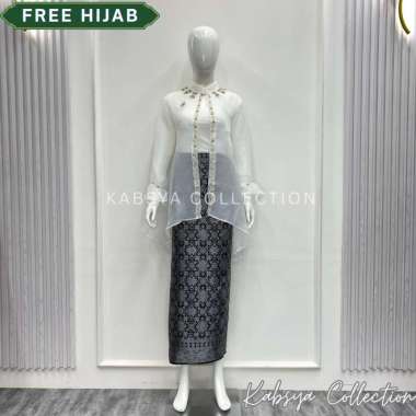 INSTANT COD Setelan Kebaya Organza Payet Premium Dan Rok Songket Kebaya Melayu Organza / Setelan Dre