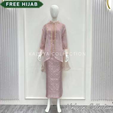 INSTANT COD Setelan Kebaya Organza Payet Premium Dan Rok Songket Kebaya Melayu Organza / Setelan Dre