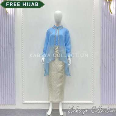 INSTANT COD Setelan Kebaya Organza Payet Premium Dan Rok Songket Kebaya Melayu Organza / Setelan Dre