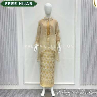 INSTANT COD Setelan Kebaya Organza Payet Premium Dan Rok Songket Kebaya Melayu Organza / Setelan Dre