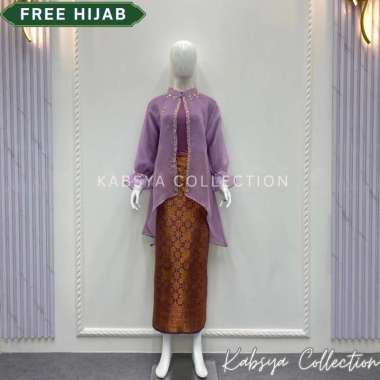 INSTANT COD Setelan Kebaya Organza Payet Premium Dan Rok Songket Kebaya Melayu Organza / Setelan Dre
