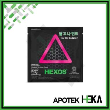 Permen Hexos Mint isi 5 Butir - Permen Penyegar Nafas Dalgona