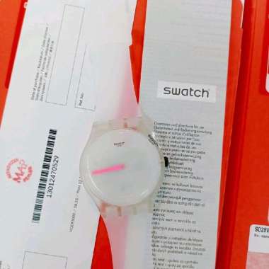 JAM TANGAN WANITA SWATCH ORIGINAL KARET SWATCH SUOW172 SWATCH SUOW 172 SNOW BLUR JAM WANITA SWATCH O