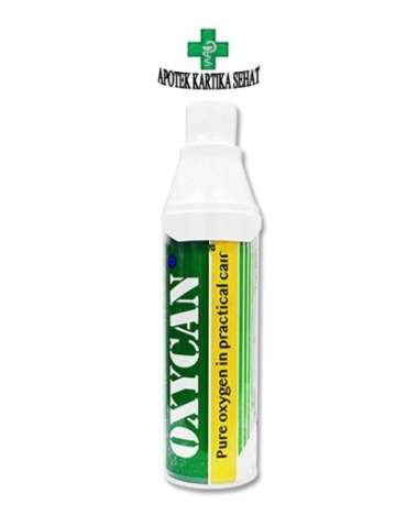 Oxycan Green Kaleng 500 cc - Oxygen / Oksigen Portable