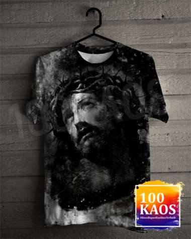 Jersey Dri Fit Jesus Rohani Kristen Katolik lengan pendek unisex XS