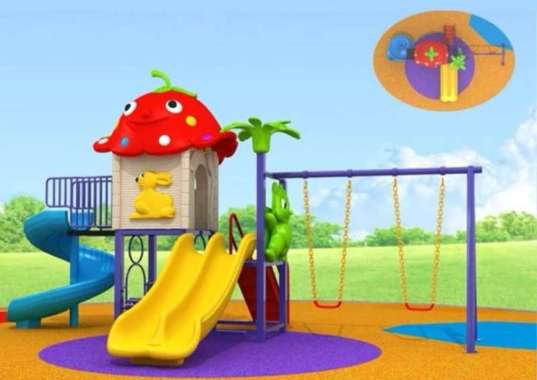 Outdoor Playground Mainan Anak Perosotan Besar Ayunan Taman Bermain Anak Playground Set Outdoor