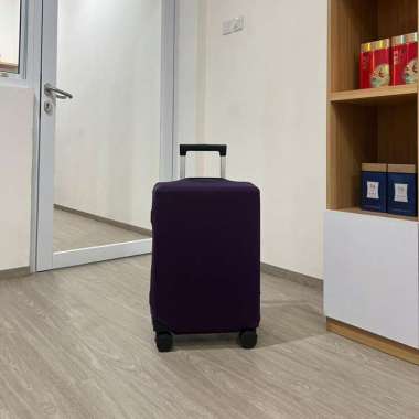 sarung koper polyester elastis / cover koper/ penutup koper XS : ( 16 inci ) ungu tua