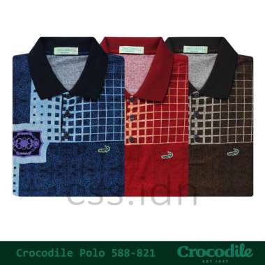 Kaos Kerah Pria Crocodile 588-821 Merah M