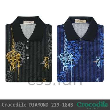 Kaos Kerah Pria Crocodile Diamond 219-1848 Biru XL